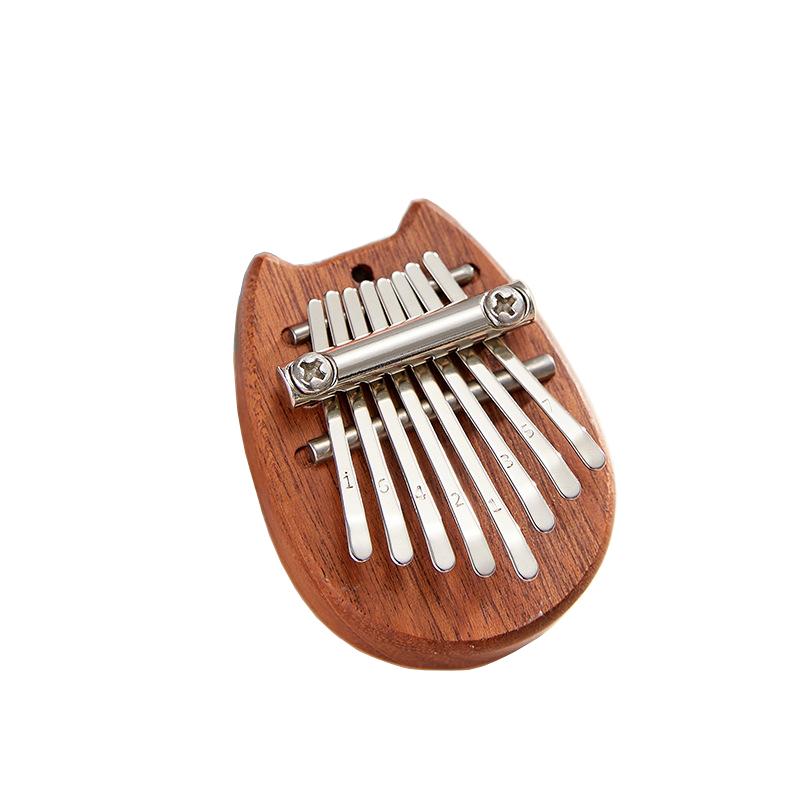 8 Key Mini Kalimba Thumb Piano, Portable Solid Wood Finger Piano for Beginners | Pocket-Sized Musical Instrument Gift with Case