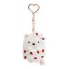 San-X Sumikko Gurashi "Sumikko Gurashi X Sakuma Strawberry Milk Candy" Hanging Stuffed Toy Polar Bear MO94701 Size: H60 X W50 X D50mm