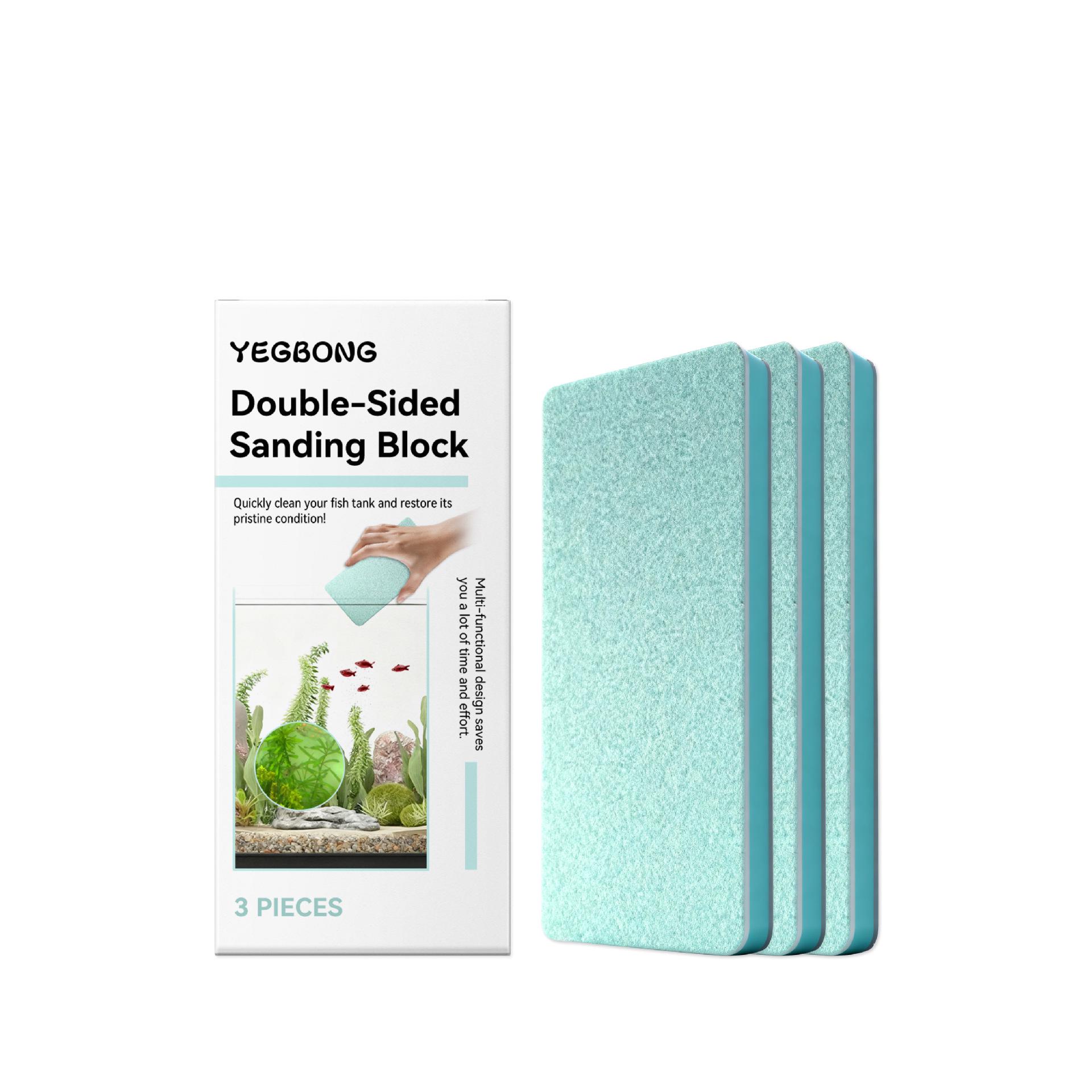 YEGBONG Dual-Sided Sandpaper Sponge - Multifunctional Reusable Fish Tank Cleaner