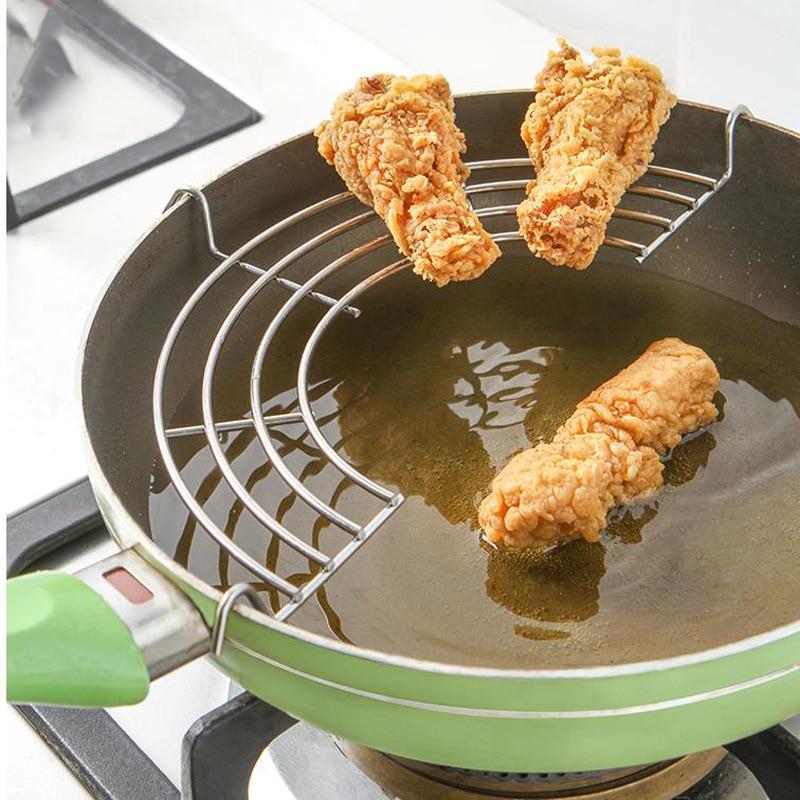 

Полки из нержавеющей стали, стойка для охлаждения продуктов, сито для жарки вока, сушилка для жарки, кухонные инструменты