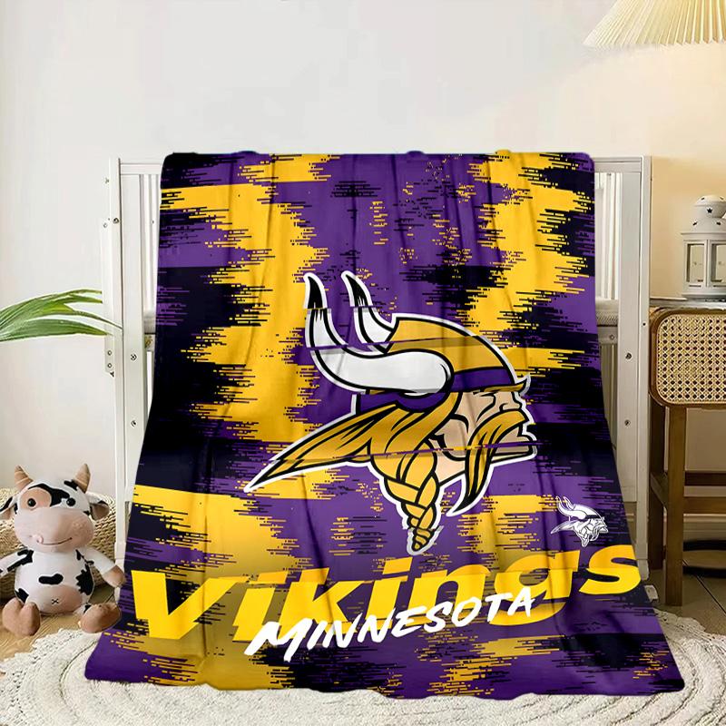 Vikings Team Spirit Portable Blanket/Soft Blanket Bedding Blanket Suitable for Travel Camping Living Rooms Offices Sofas Fan Gifts