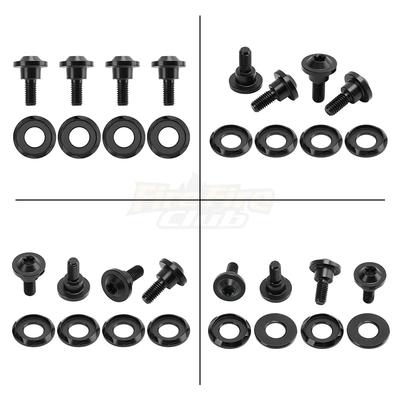 4 Pcs Motorcycle Black Fairing Windshield Screw Bolts Caps Metal Accessories For Harley Touring Road Glide CVO/SE FLTRXSE 23-24