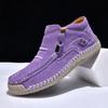 Women's Plus Size Casual Slip-On Leather High-Top Shoes: Stylish Outdoor Spring Footwear