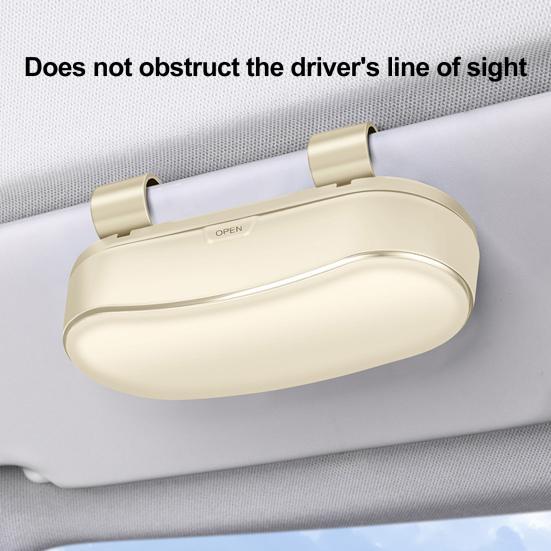 Car Storage Box with Shockproof Velvet Lining for Sunglasses And Small Items Automotive Eyeglasses Storage Case One-Hand Open Organizer