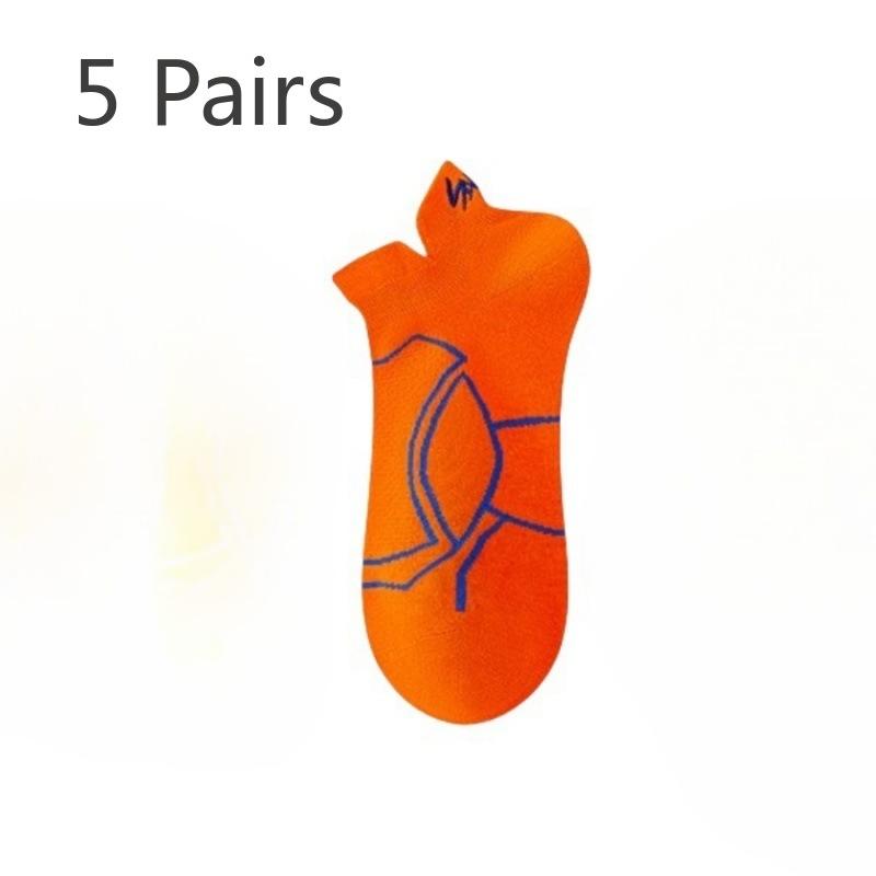 5 Pairs of Men's Summer Thin Deodorant Breathable Sports Running Youth Socks