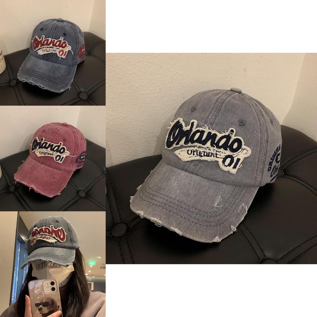 Stylish Vintage Washed Baseball Cap For Unisex With Embroidered Design For Casual Wear