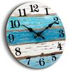 12 Zoll Stille Wanduhr Blaue Ozean Stil Dekorativ Batteriebetrieben für Wohnzimmer Küche Schlafzimmer 03