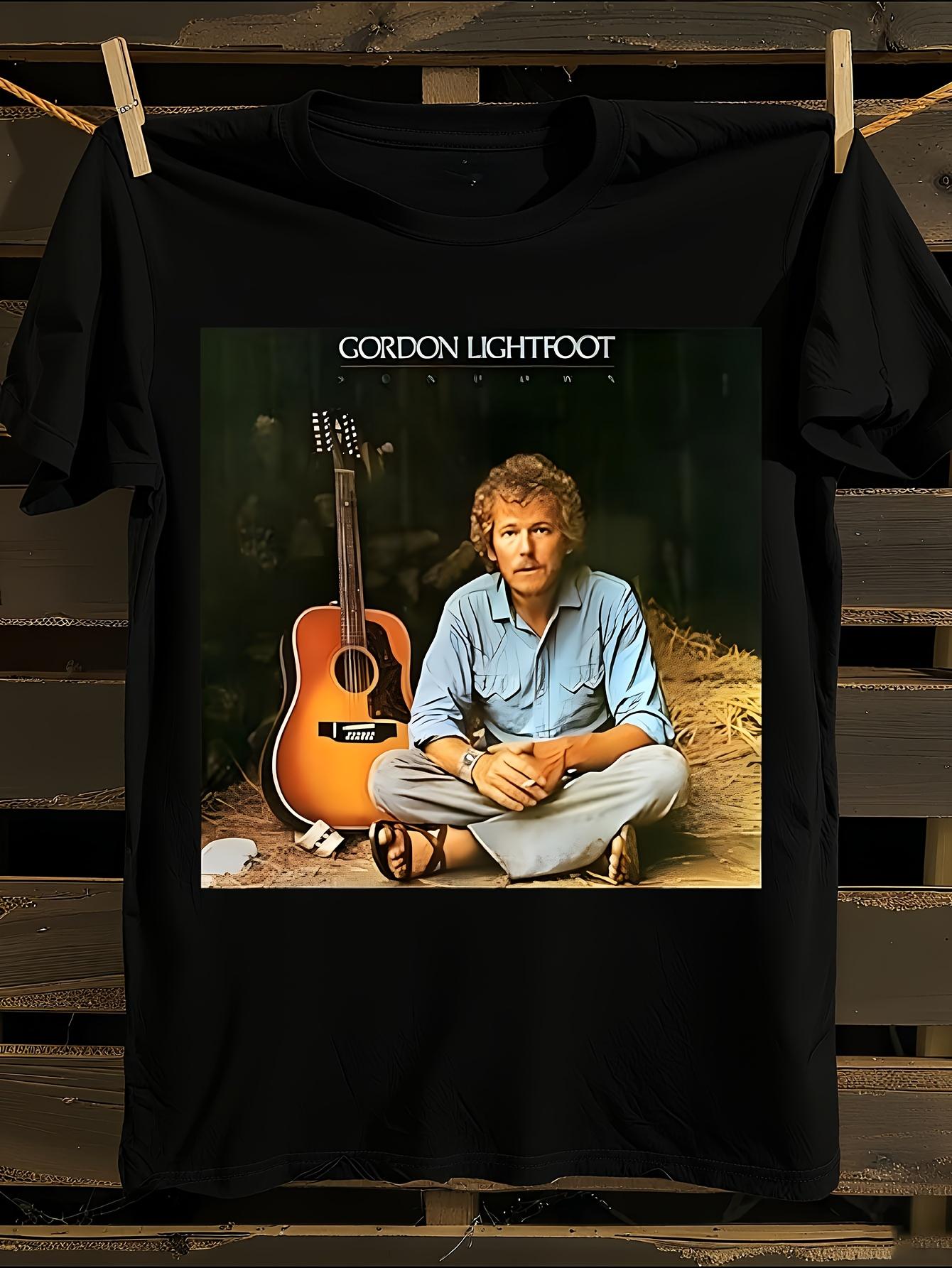 Unisex Gordon Lightfoot Vintage Music Graphic T-Shirt XXL