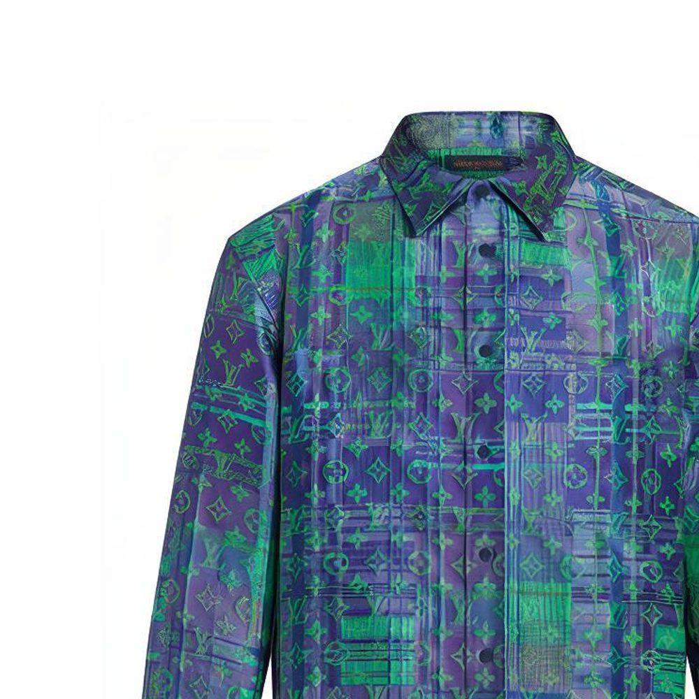 Louis Vuitton Monogram Neon Check Oversized Business Shirt 1A97E9