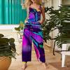 Women's Casual Jumpsuit, Sleeveless Printed Cotton Jumpsuit