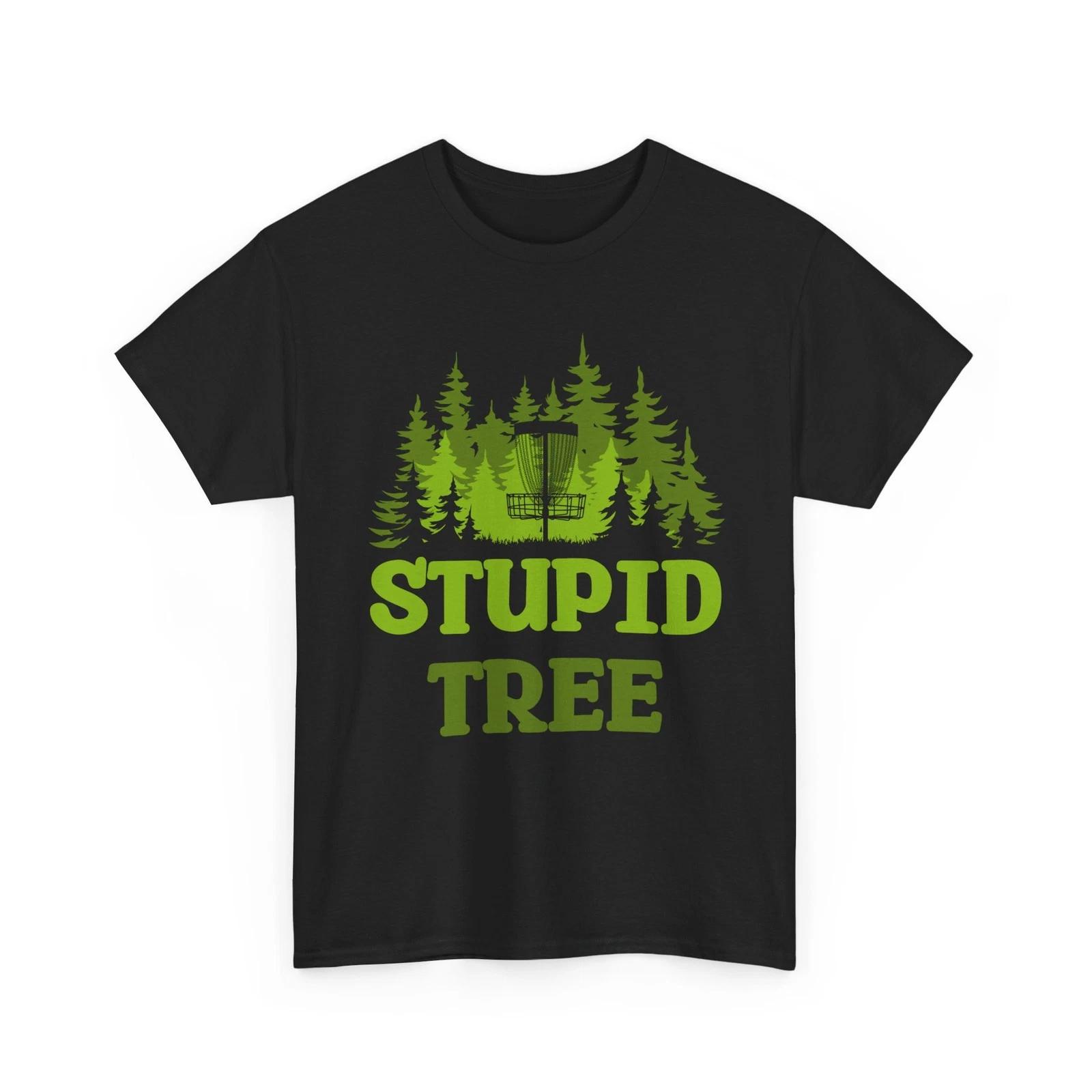 Disc Golf Stupid Tree Shirt, Disc Golfing Sports Lovers Women Men Shirt 2XL