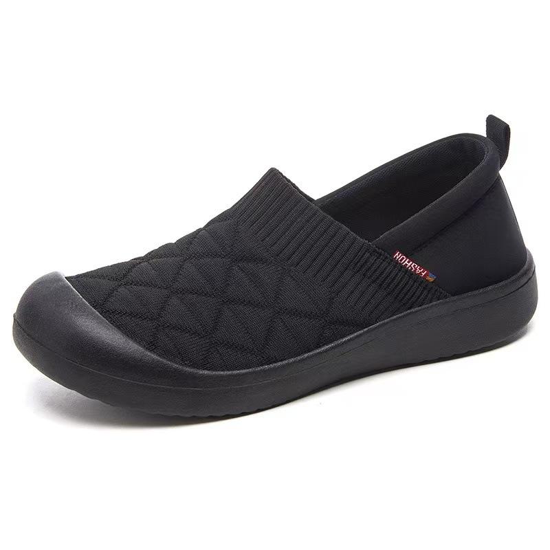 Shoes Women's one-pedal cloth shoes Lightweight flat shoes Soft-soled comfortable white mother shoes