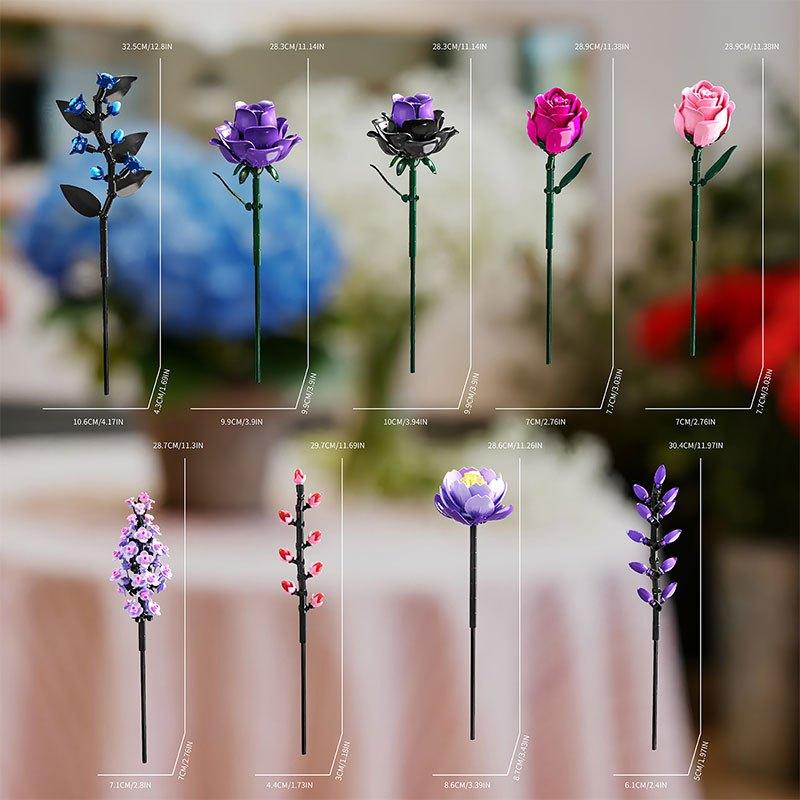 9-In-1 Bouquet Building Blocks Educational Toys 10374 Flowers Bricks Puzzle Sets Desktop Ornament Valentine'S Day Christmas Gift