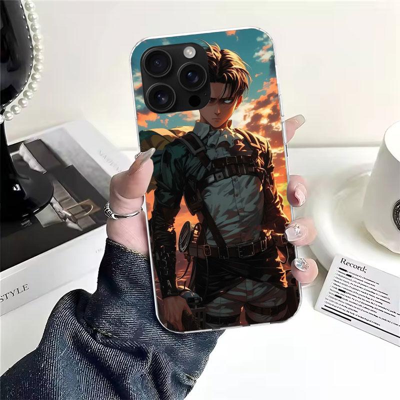 A-Attack on T-Titan Levi Soft Phone Case For IPhone 11 17 Air 16E 16 Pro Max 15 + 14 Plus 13 Mini 12 Apple 7 SE 8 Fundas Coque 1