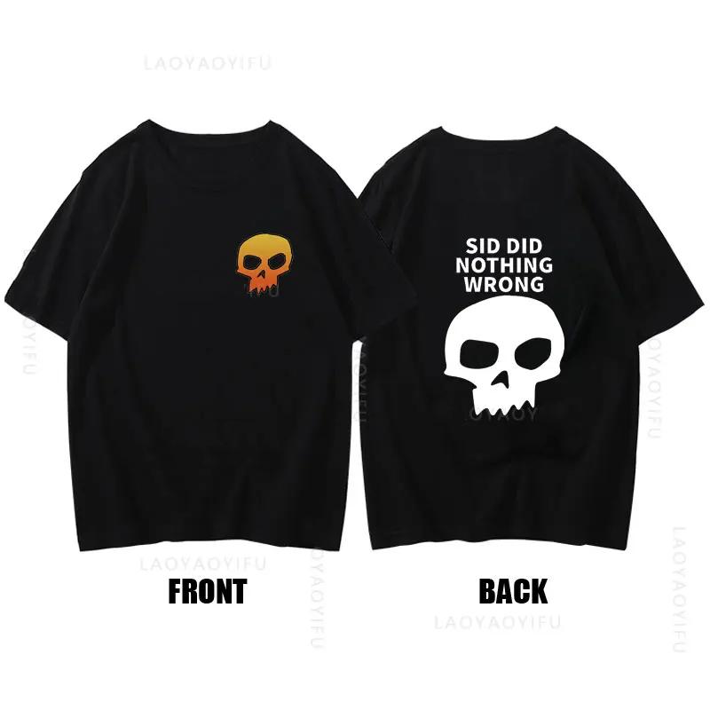Camiseta impresa con cuello redondo 100% algodón и esqueleto para hombres XS чёрный