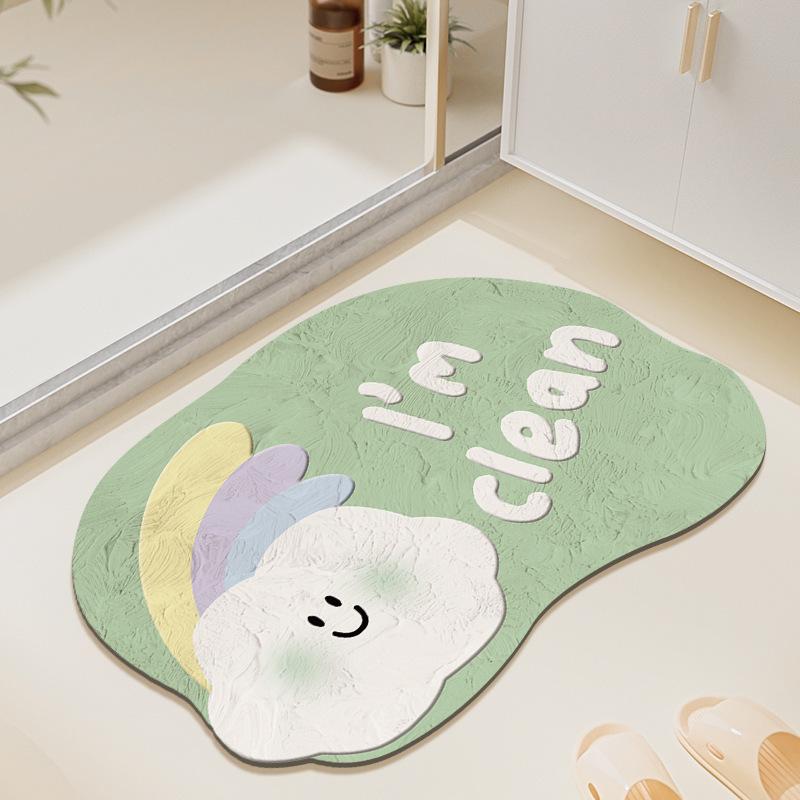 Cartoon Non-slip Washable Diatom Mud Bathroom Mat
