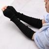 Women Winter Arm Warmers False Sleeves Long Gloves Cashmere Blend Knitted Arm Sleeve Mittens