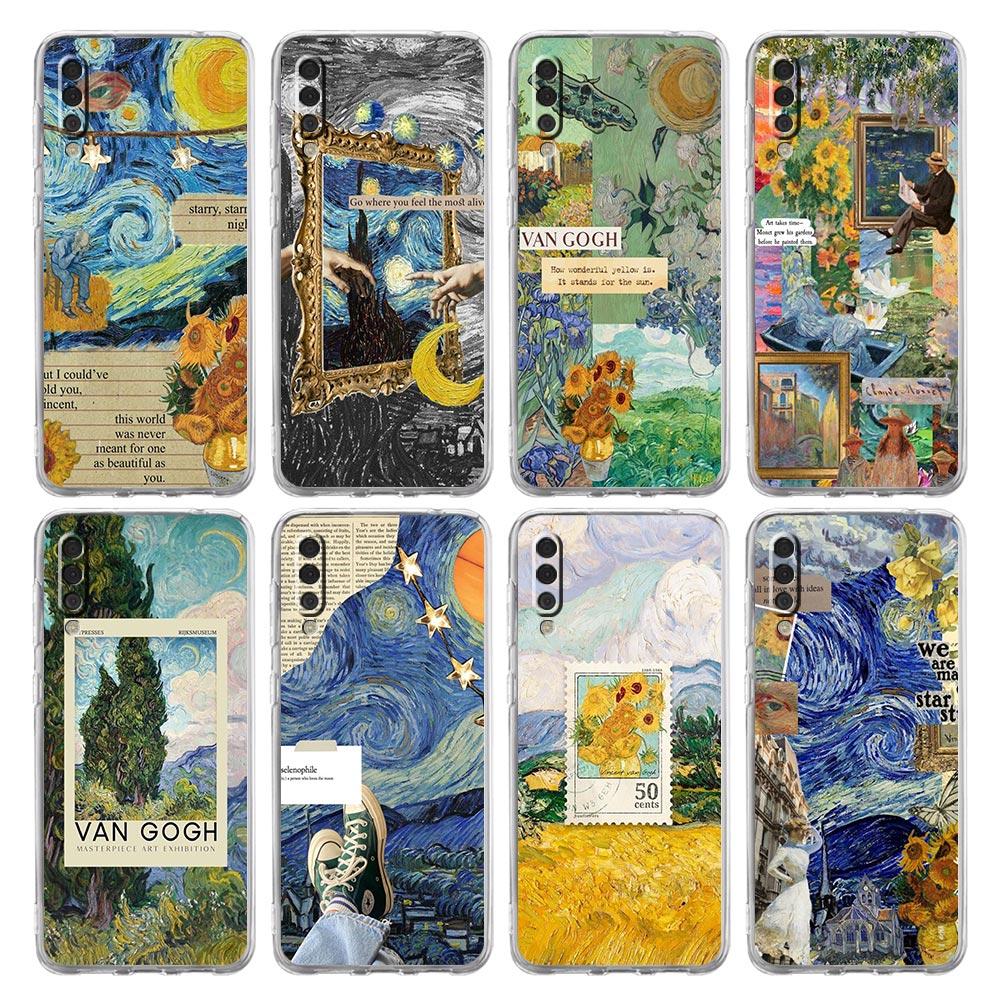 Starry sky van gogh art Phone Case For Samsung A14 5G A12 A22 A32 A34 A42 A52 A54 A50 A70 A30 A40 A20E A10S A20S A02S A04S Cover