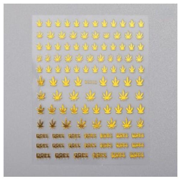 New Retro Nail Art Hot Stamping Stickers Embossed Flower Branches and Jade Leaves Nail Art Decorations