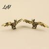 Unique Flying Bat Art Brass Figurines Vintage Copper Statue Collectible Mini Animal Figurine Ornament Desk Feng Shui Sculpture for Office