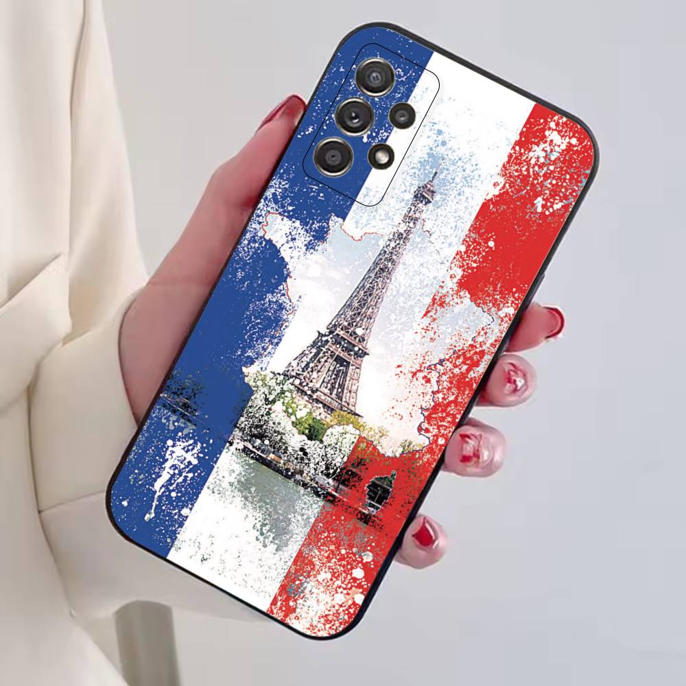 Football Matches Fan F-France Flag Phone Case Black Silicone Soft For Samsung S25,S24,S21,S22,S23,S30,Ultra,S20,Plus,Fe,Lite