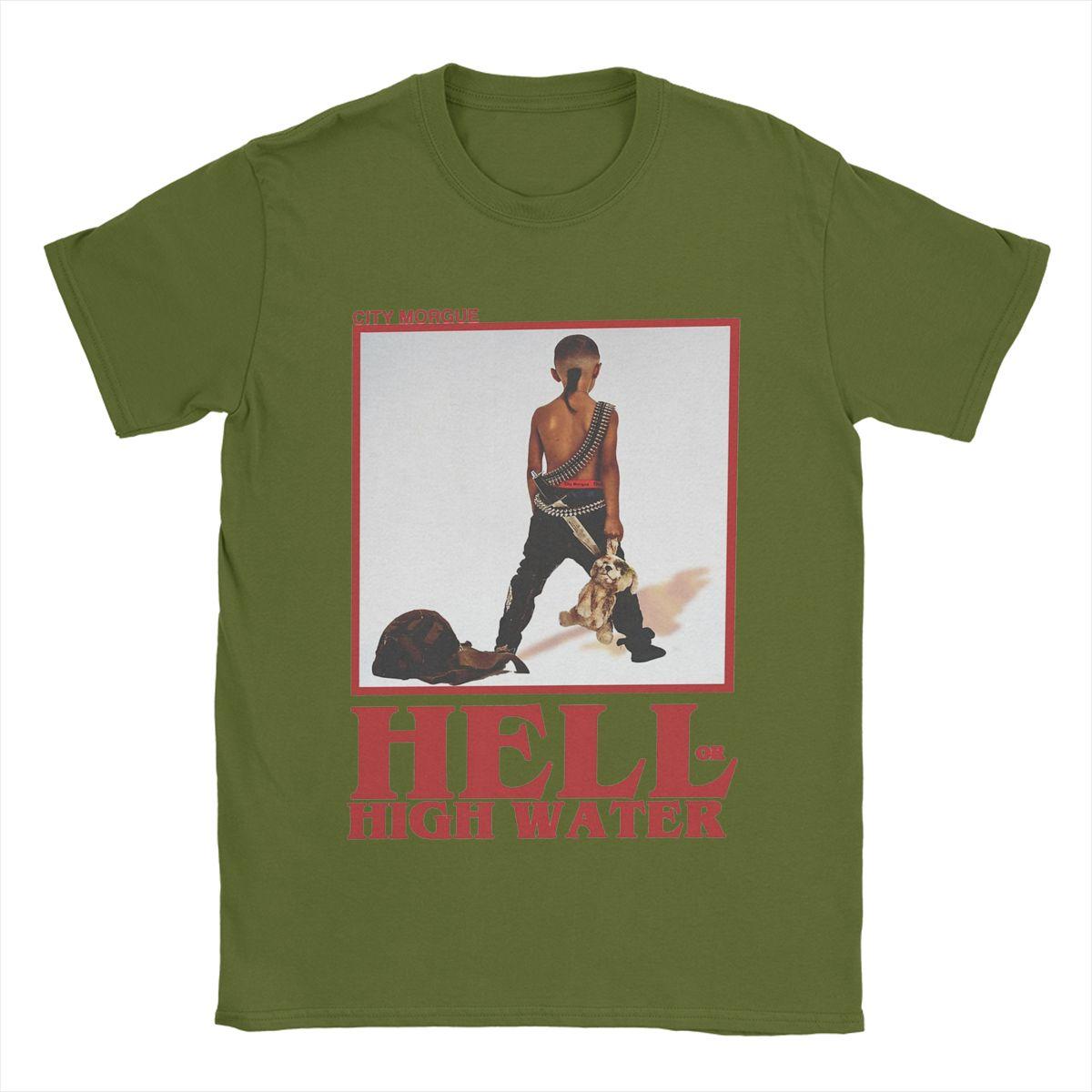 

Повседневная футболка City Morgue для мужчин с круглым воротом, хлопковые футболки с коротким рукавом, футболка с принтом, одежда 4XL