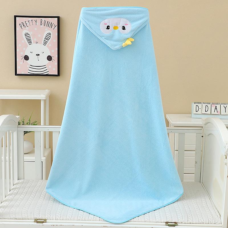Baby Children Bath Towels Newborn Quilt Bag Towel Bag Quilt Coral Fleece Wrap Towel Embroidered Blanket Animal Eye Closed Hooded Cape