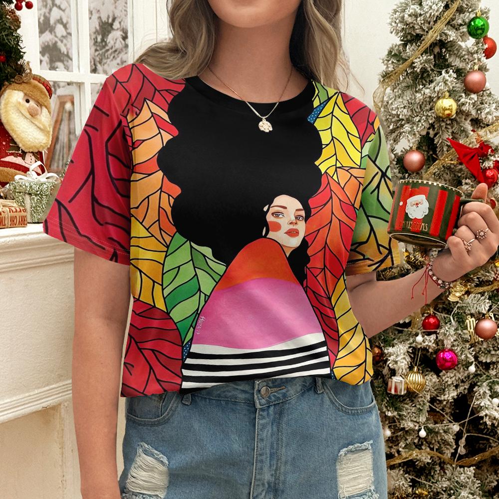 

Женская желтая футболка с дизайном абстрактных лиц, в повседневном летнем стиле, с круглым вырезом и коротким рукавом, для повседневной носки 6XL