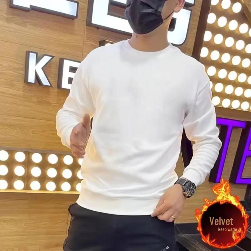 Trendiger Hoodie für Herren mit Samtfutter: Warmer Langarm für Herbst/Winter