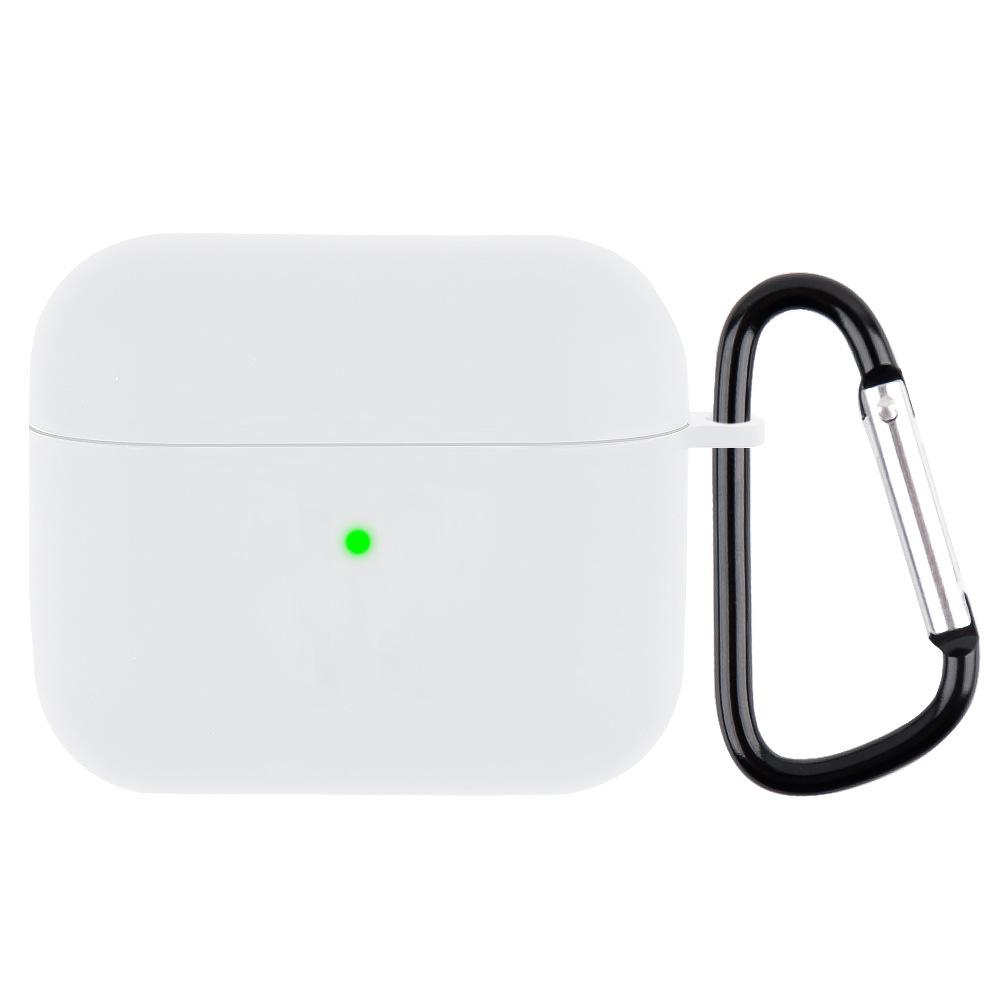 Suitable for AirPods 3 Silicone Solid Color Buckle Earphone Cover Anti-drop Non-slip Protective Cover Portable Soft Case