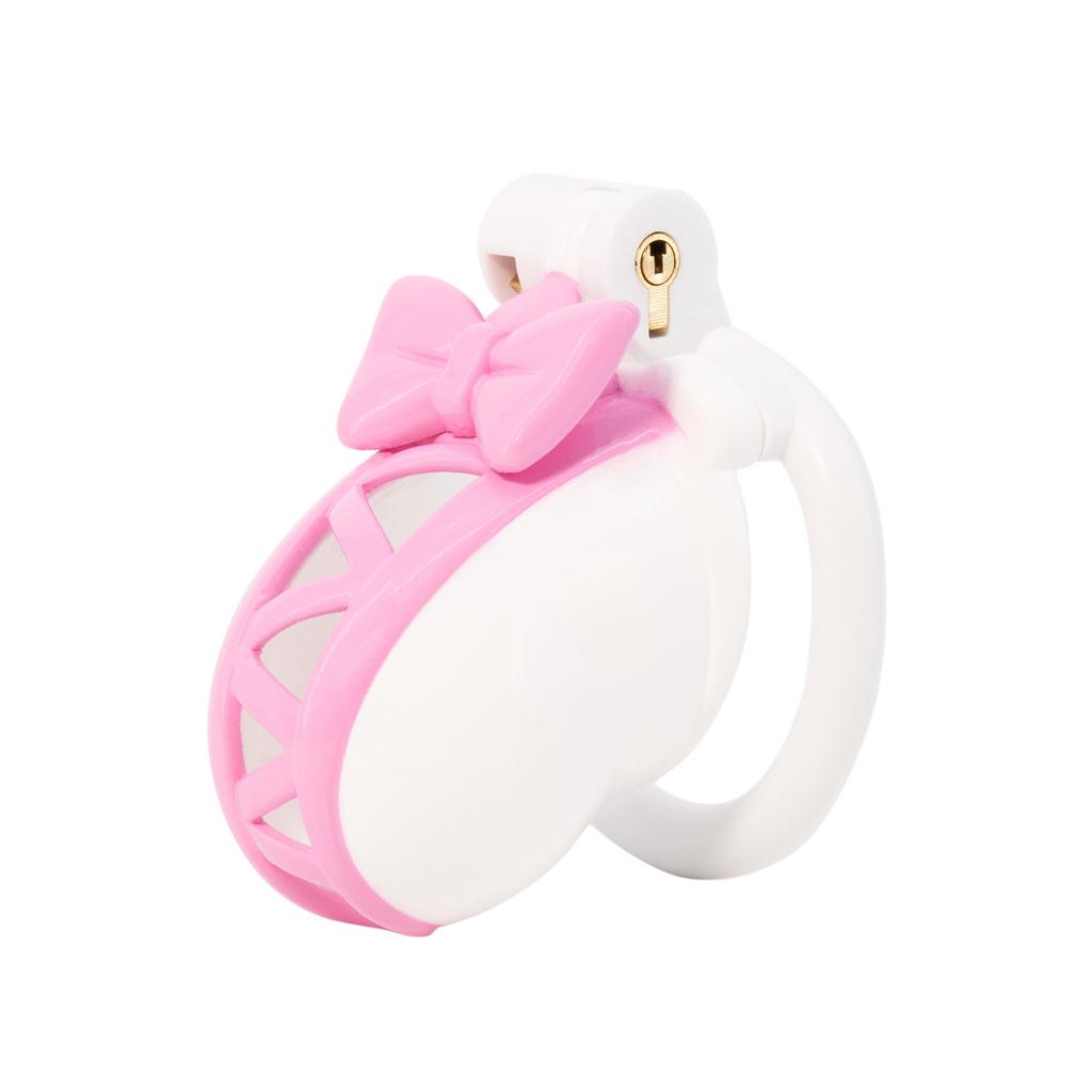 Pink Bow Chastity Lock for Men Penis CB Lock Chastity Cage Sissy Cock Cage Male Bondage Adult Games Sex Toys Chastity Device