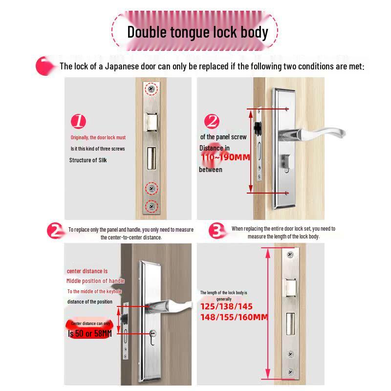 Universal Bedroom Wooden Door Lock