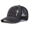 Net Baseball Stitching Embroidered Cross Neutral Gender Women  Men For Caps Adjustable Casual Hats Spring And Summer Outdoor Sunscreen Hat