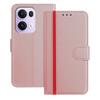 For Oppo Reno13 Pro 5G Phone Cases Wallet Stand Color Splicing Leather Cover with Magnetic Clasp
