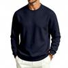 Herren lockerer Fleece-Rundhals-Langarm-Freizeit-Sweatshirt