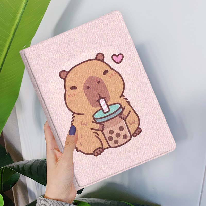 Мультяшная Капибара с Бабл-ти Чехол для Samsung Galaxy Tab S11 S10 S9 S8 S7 S6 A11 A9 A8 A7 10.5 10.4 Lite FE Plus Дюймового Планшета Tab A8 10.5 2022