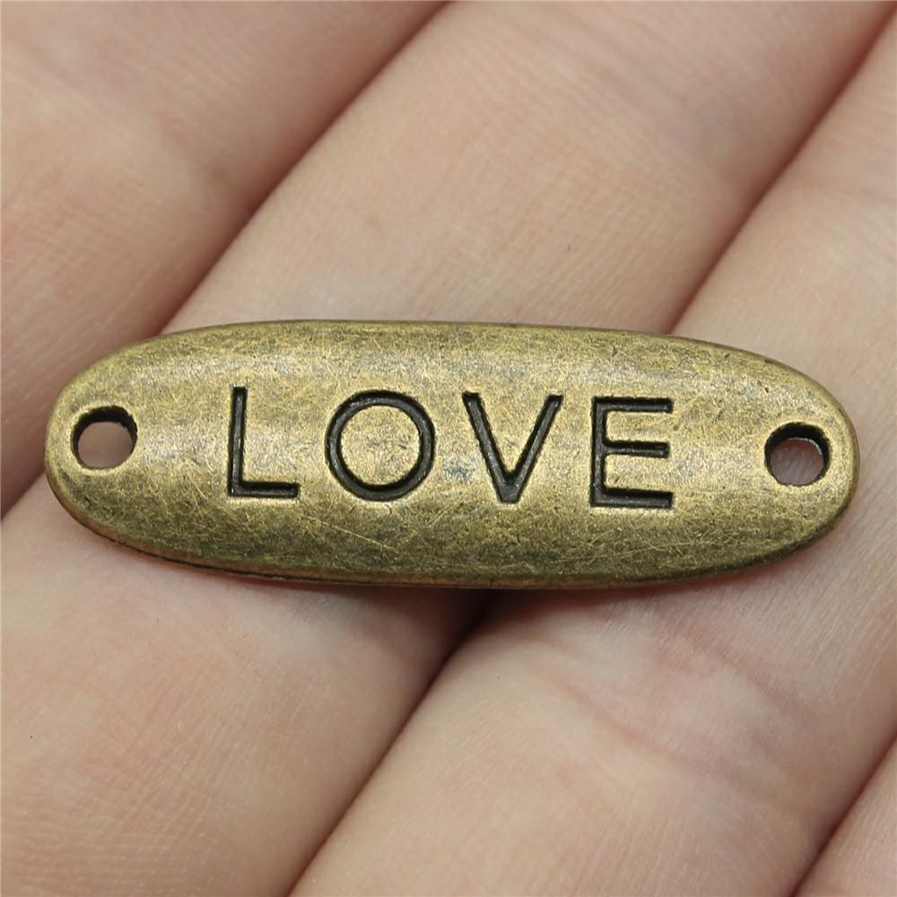 10 Stück LOVE FAITH HOPE SISTER DREAM BEST BELIEVE JOY Verbinder Anhänger Für Schmuckherstellung DIY Bastelbedarf