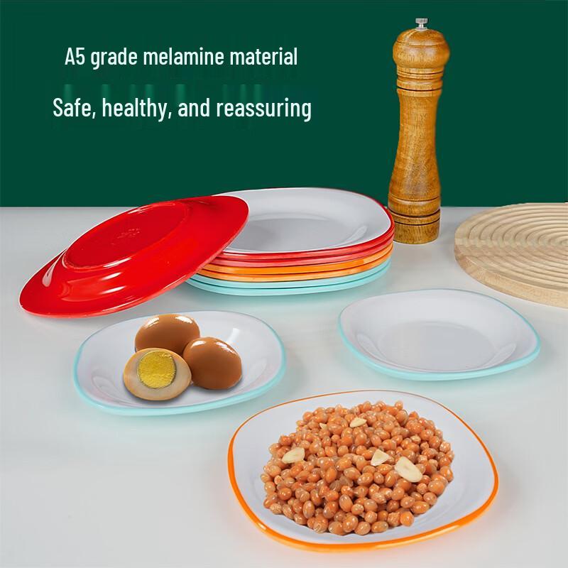 A5 Melamine Two-Tone Square Plates