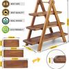 Portable Outdoor Multi-layer Wooden Storage Rack for Food & Snacks