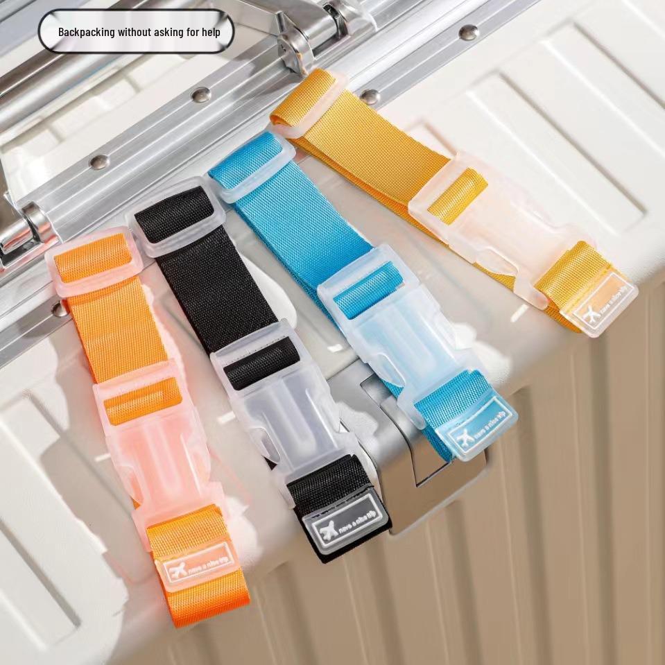 Portable Luggage Fixing Strap with Hanging Buckle for Suitcases and Backpacks