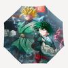 1pc Dragon Ball Z Vegeta & My Hero Academia Izuku Midoriya Outdoor Umbrella - Automatic Opening/Closing, 3-Fold Design, 8-Bone Iron Frame - Perfect Gi