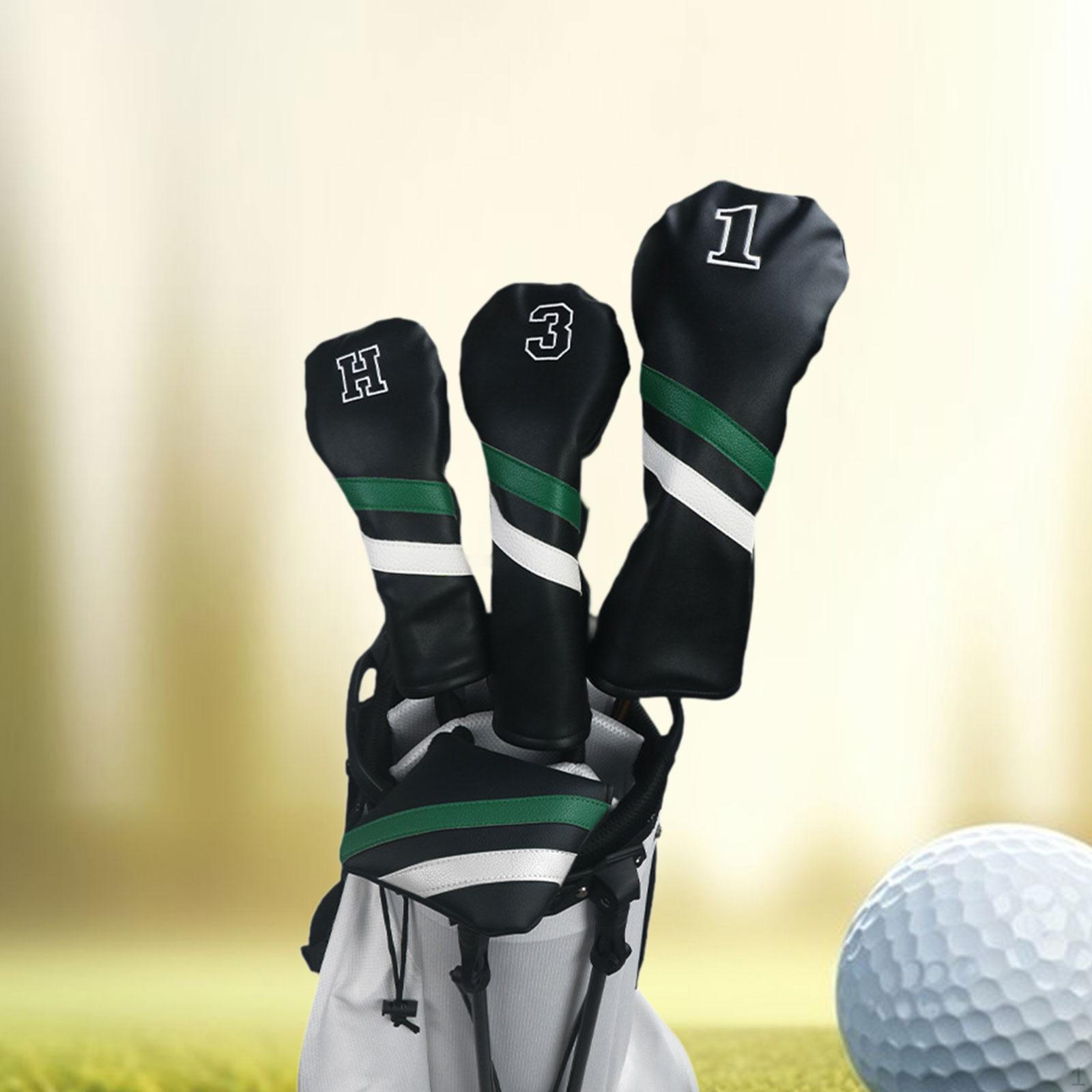 

Golf Wood Headcover Club Head Cover Stylish Outdoor Transportation Practical Waterproof Golfer