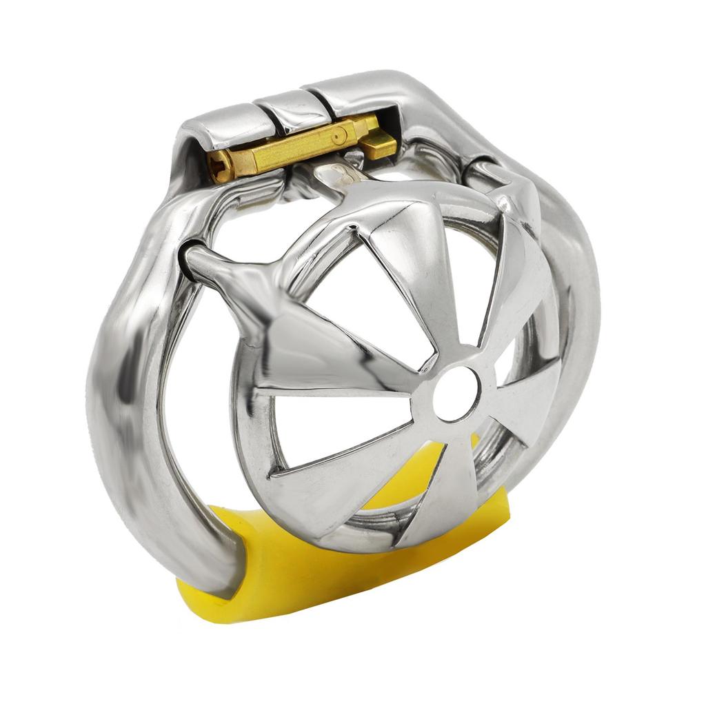 Super Small Stainless Steel Male Chastity Device, Ergonomic Base Ring Cock Cage, Penis Ring Lock, Stealth Lock Chastity Belt M146