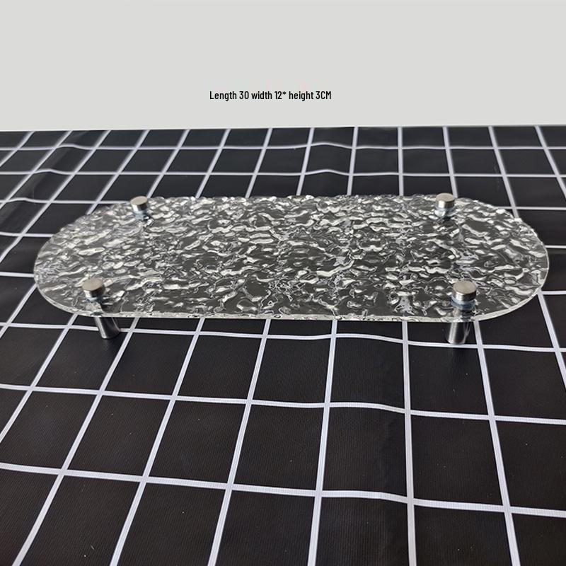 Vielseitiger Acryl- und Glas-Desserttisch-Präsentationsständer für den Innen- und Außenbereich