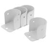 4Pcs Iron Flange Socket Closet Rod Bracket for Shower Curtain Rod Wardrobe Bathroom Laundry Room Space Saving Storage Support