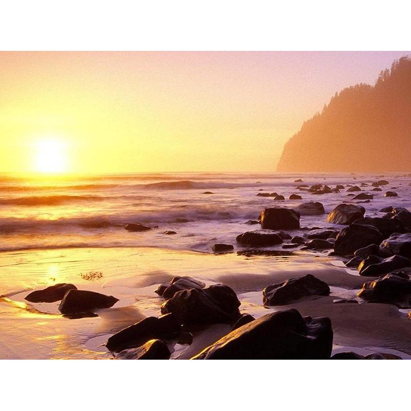 5D Diamond Painting Landscape Sunset Full Round Drill Diamond Embroidery Mosaic Scenery Picture of Rhinestones Home Decor