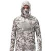 Fischerhemden UPF 50+ Gesichtsschutz Angelkleidung Sonnenschutz UV-Schutz Camouflage Hoodie Herren-Gesichtsmaske Trikot Camisa De Pesca