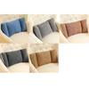 Simple Ergonomic 3-Segment Lumbar Pillow Soft Extended Waist Cushion Fleece Solid Color Car Seat Cushion Office Chair