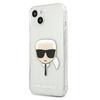 Etui do iPhone 13 mini Karl Lagerfeld Glitter Karl's Head Srebrny