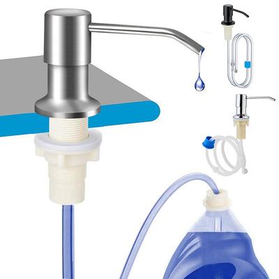 1m Stainless Steel Soap Dispenser Extension Tube For Kitchen Sink Quick Simple Installation Liquid Soap Pump Kitchen Accessories